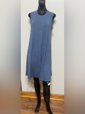 Artisan Ny Sleeveless  Blue A-Line Mini Swing Dress. Item# SSd1